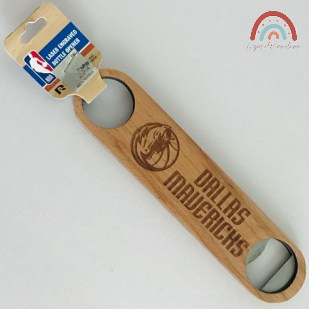 New! NBA Dallas Mavericks Wooden Laser Engraved Bottle Opener